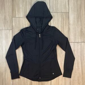 Buffbunny Collection Zip Up Hoodie Womens Large Black Active Jacket
